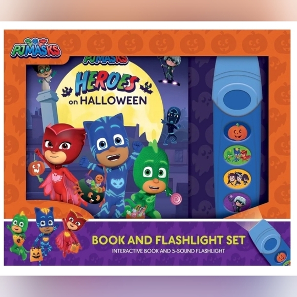 PJ Masks Heroes on Halloween Book and Flashlight Set - Picture 1 of 1
